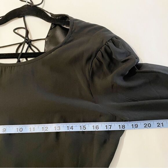 Lovers + Friends Allister Long Sleeve Mini Dress Black Sheer Revolve M - Picture 8 of 14